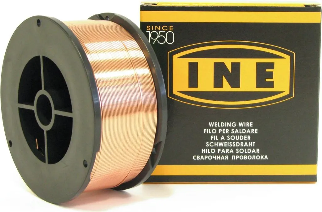 Filo di acciaio SG2 0,6 mm 700 g Saldatura MIG-MAG Bobina di filo diametro 100 mm INE