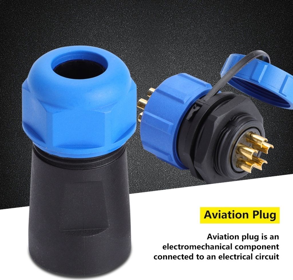 Luftfahrt-Stecker, Luftfahrt-Steckdose, Kunststoff-Flugzeug-Stecker, SP21 Stecker-Buchse-Verbinder, wasserdichter Luftfahrt-Stecker