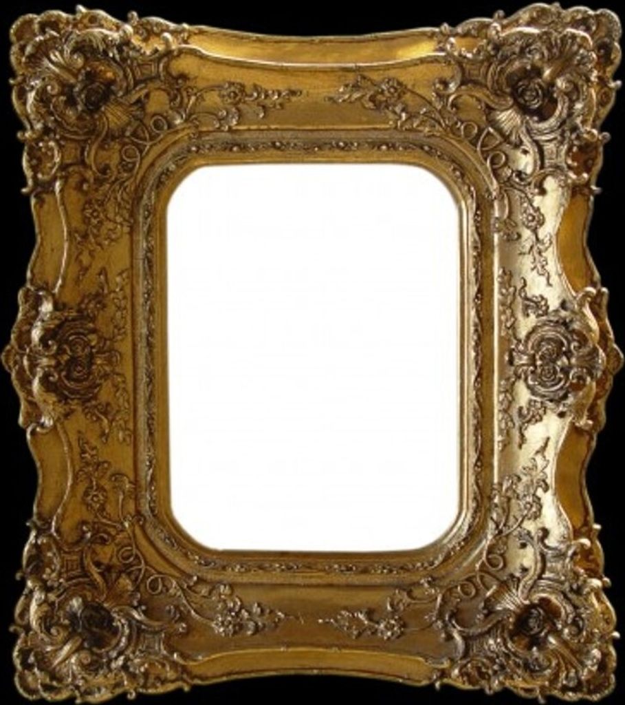 Casa Padrino Barock Wandspiegel Gold mit Doppelrahmen - 71 x 63 cm - Edel & Prunkvoll