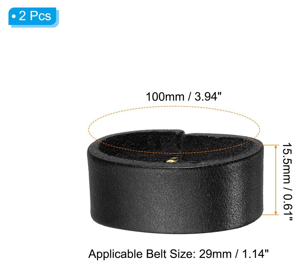Leder Schlaufenhalter, 2er Pack Leder Schlaufen Gš¹rtelhalter Schlaufen Ersatz fš¹r 1,2" (31mm)/1,3" (34mm) Breite Gš¹rtel/Riemen, Schwarz