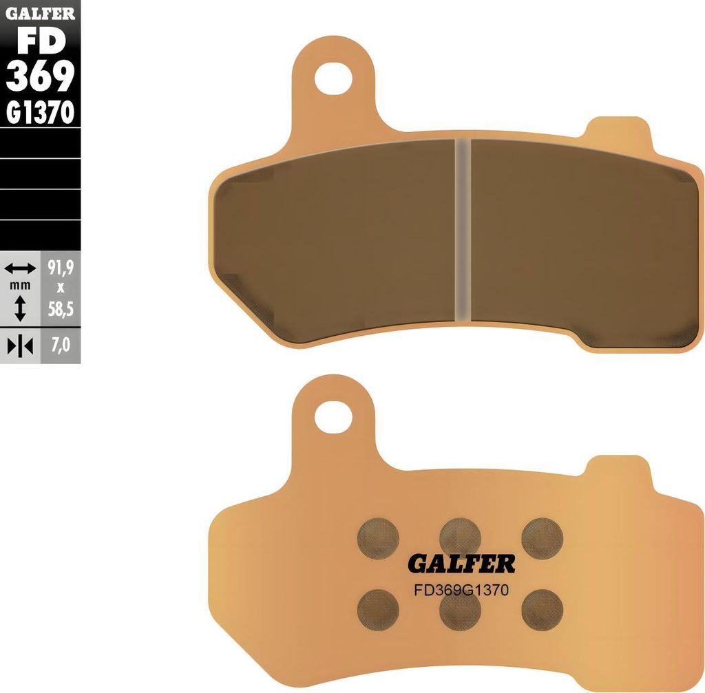 Galfer Bremsbeläge Set 2x FD369G1370 Sinter-Metall STREET vorne kompatibel mit Harley Davidson CVO Street Glide FLHXSE Electra Ultra Classic FLHTC...