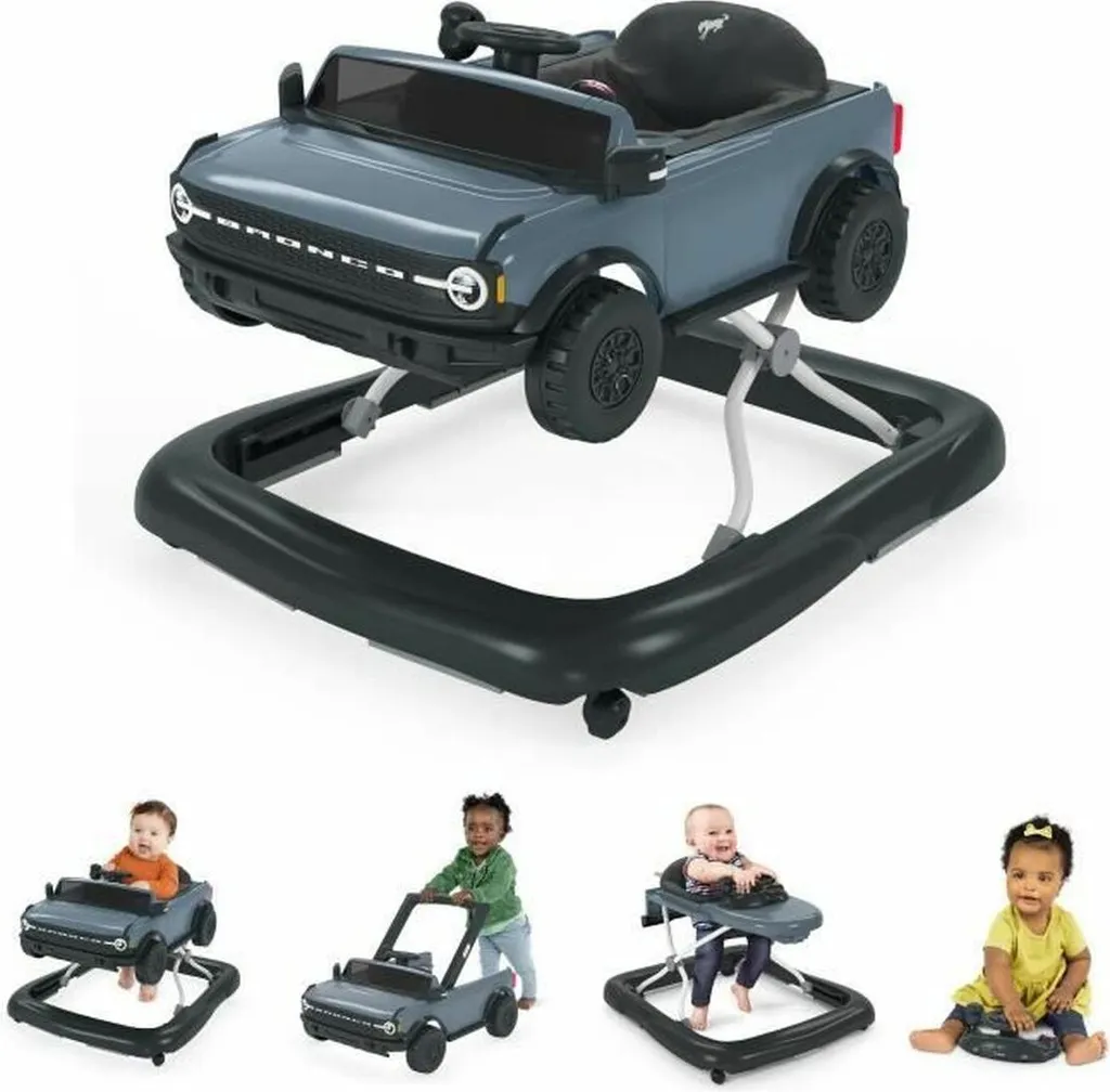 Déambulateur Bright Starts Ford Bronco bleu noir gris pour bébé
