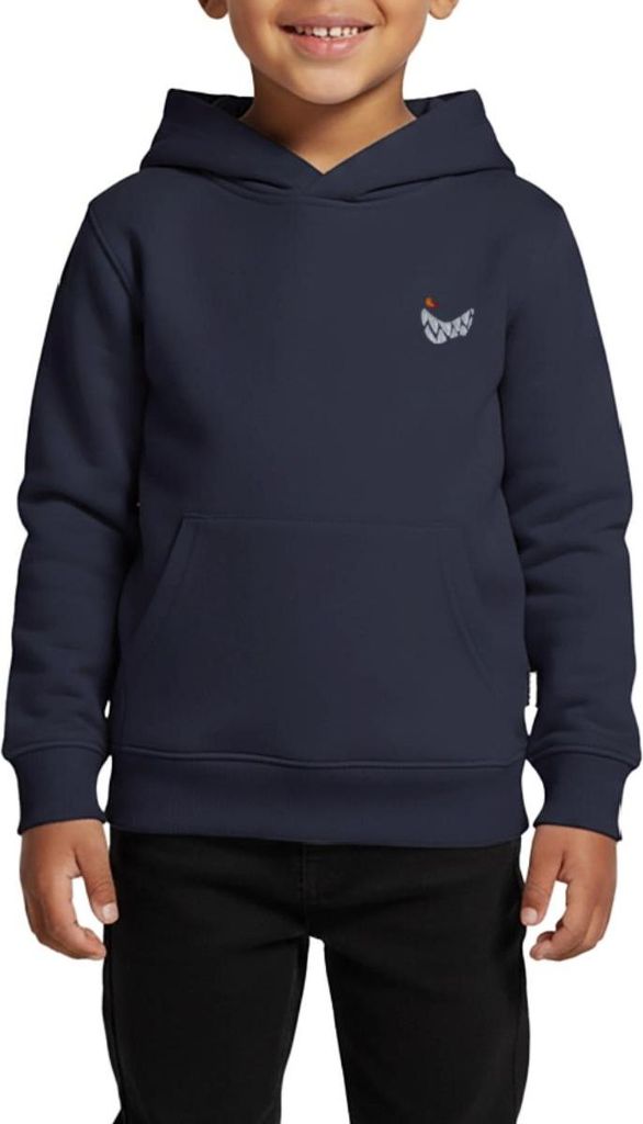 Spreadshirt Die Wilden Kerle Grinsen Stick Kinder Premium Hoodie, 122/128 (6 Jahre), Navy
