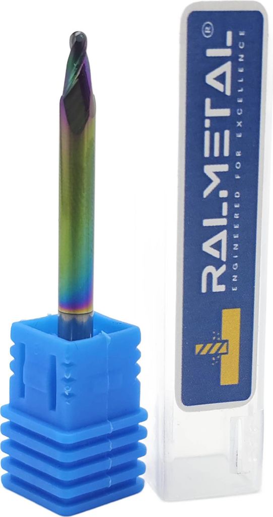 Vollhartmetall-Kugelfräser für Aluminium 4 x R1 x 20° x 50 mm DLC