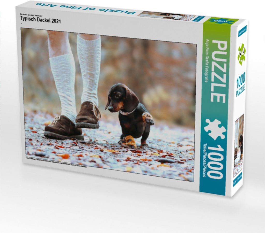 CALVENDO Puzzle Ein Motiv aus dem Kalender Typisch Dackel 2021 | 1000 Teile Lege-Größe 64x48cm Foto-Puzzle für glückliche Stunden