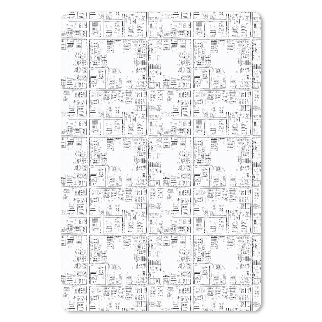 MuchoWow Mauspad Mousepad Stadtplan - Muster - Schwarz und weiß 18x27 cm - Mousepads - Maus Mat - Pad - Mausunterlage