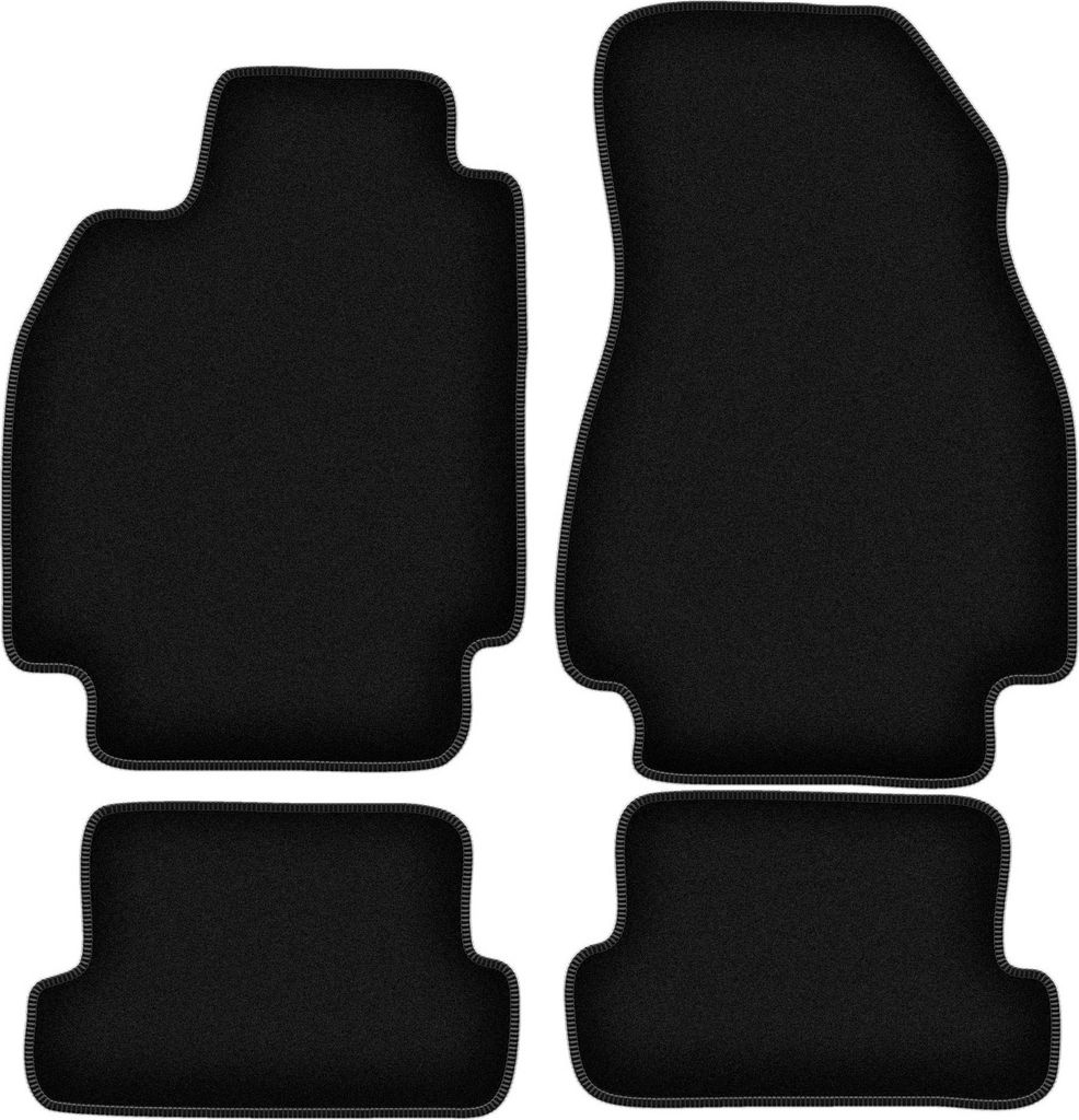 Wielganizator Velours-Autoteppiche – passend für Renault Megane II CC (Coupé, Cabrio, Bj. 2003-2010) – schwarz, passgenau, mit Befestigungen ...