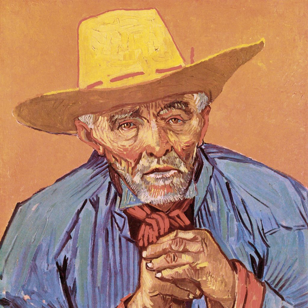 Vincent Van Gogh Kunstdruck Bild - Porträt Von Patience Escalier, 1888, Detail (40 x 40 cm)