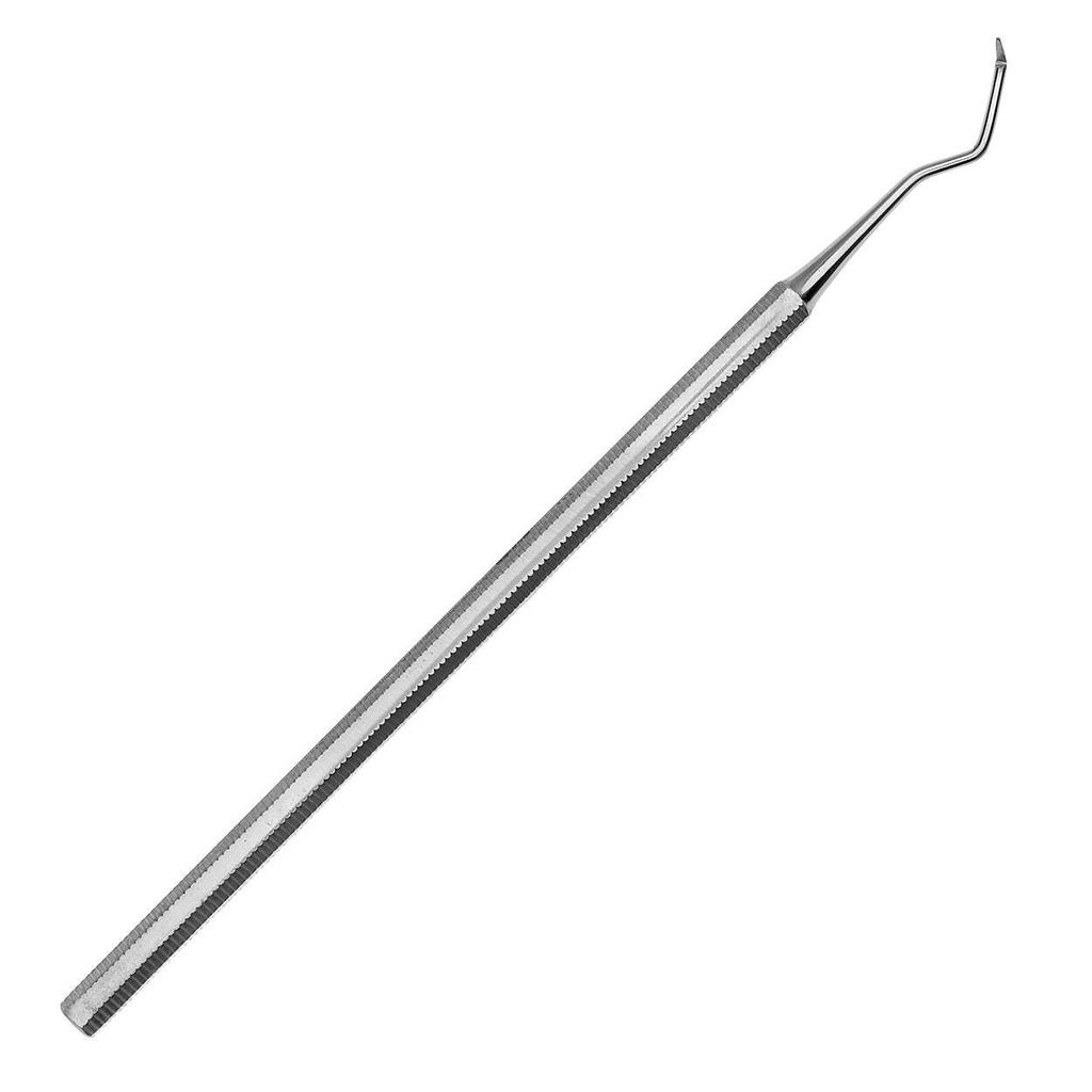 Zahnreiniger mit um 45 Grad gedrehter Spitze aus rostfreiem Produktbild 