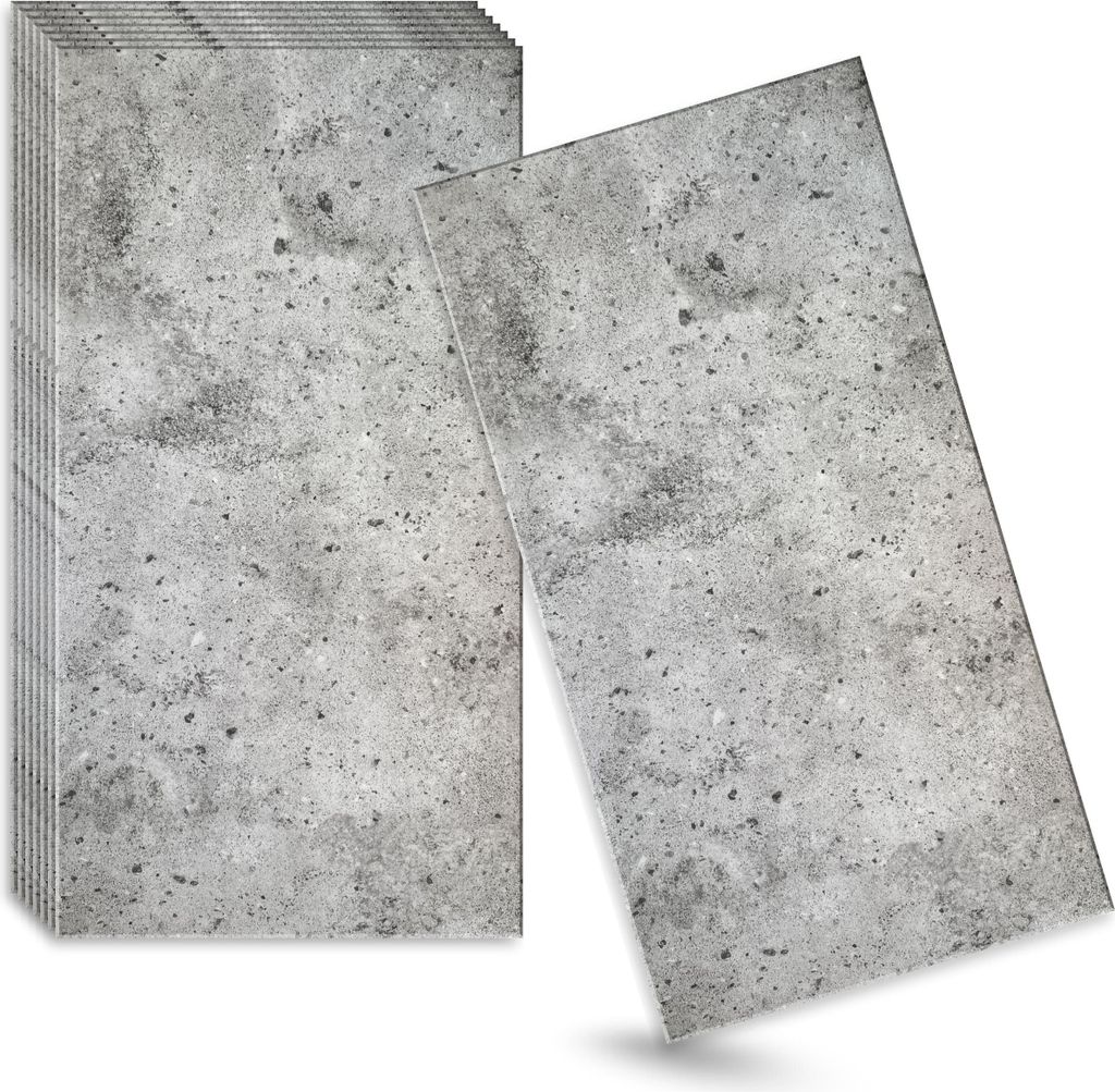Verdico | 3D Wandpaneele Polystyrol - Grau - 100x50 Cm - 10 Stück - Architektonischer Beton - 5 m2