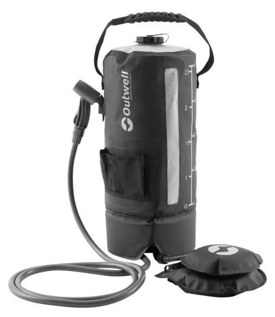 Douche à pression Outwell Seabreeze 12L grise pour camping et bivouac