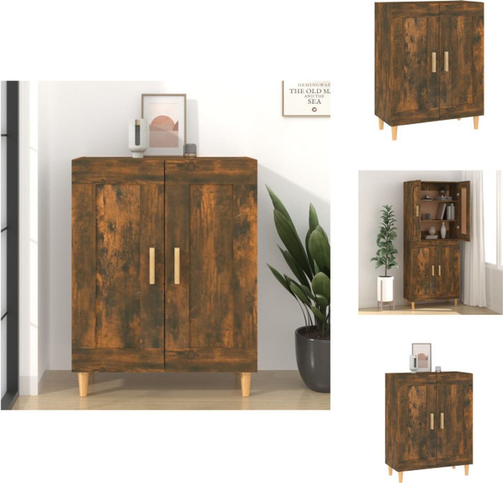 vidaXL Sideboard Räuchereiche 69,5x34x90 cm Holzwerkstoff - Sideboards