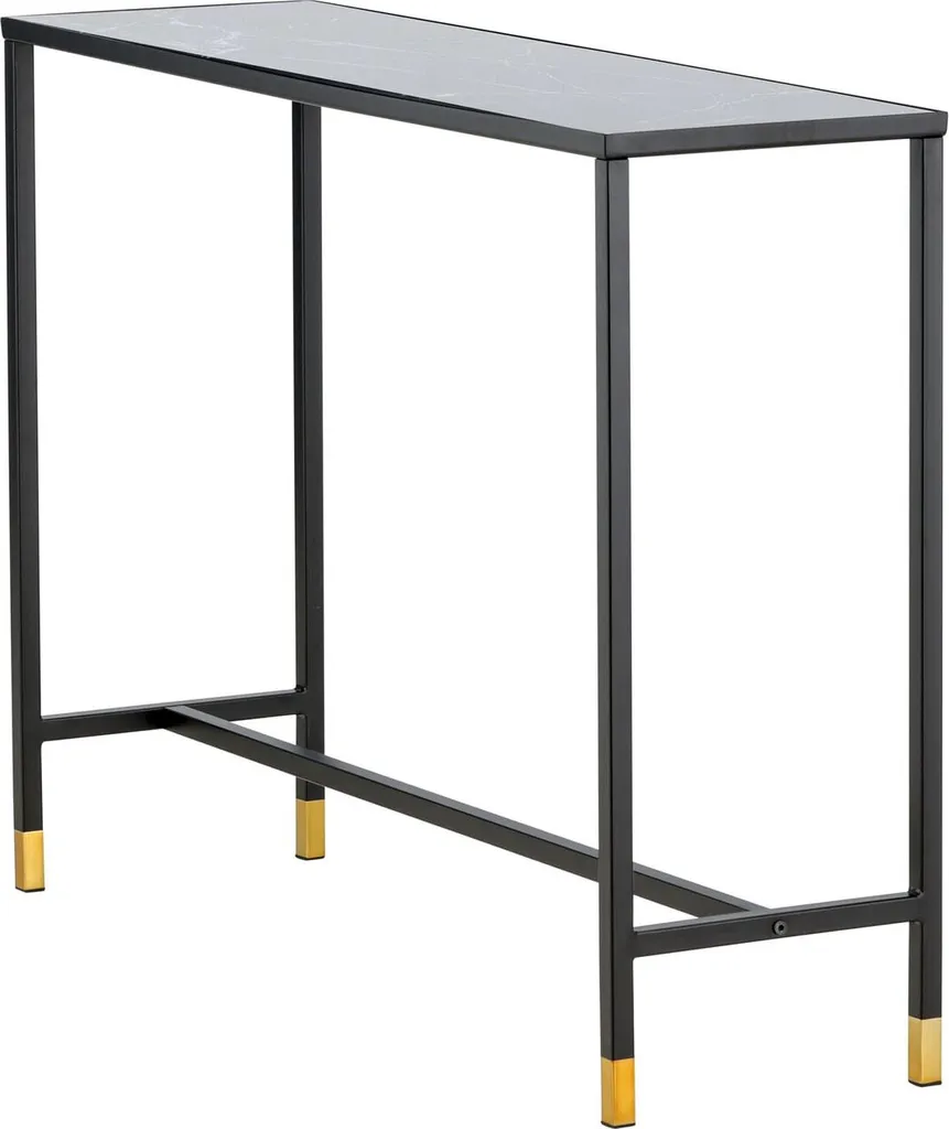 Petite console marbre noir Dipp 30x100 cm pour entrée étroite - 6
