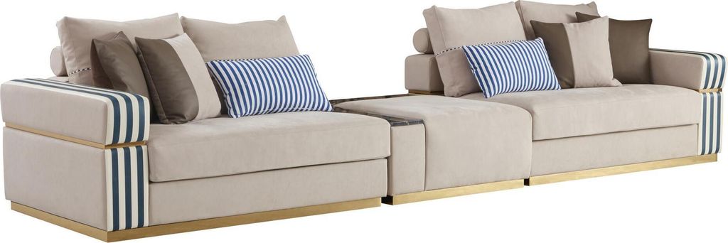 Sofa xxl Beige Wohnzimmer Modern Design Couchen Sofas Neu Kreative Möbel Stoff