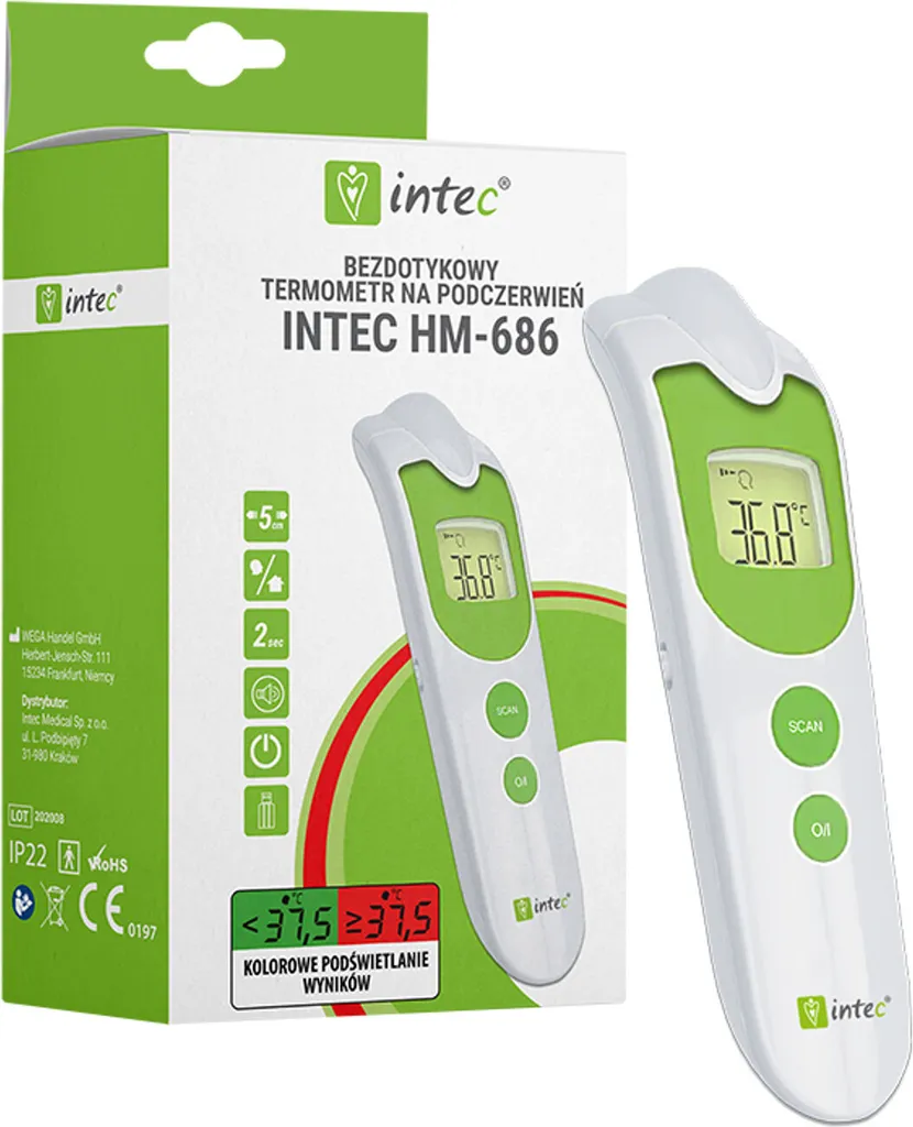 Thermomètre infrarouge sans contact médical contre la fièvre bébé