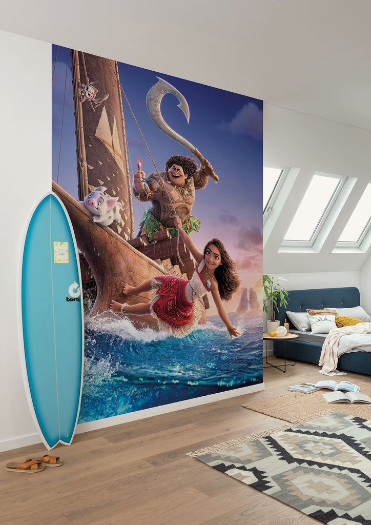 Komar Vlies Fototapete - Disney Moana 2 Feel The Ocean - Größe 200 x 250 cm