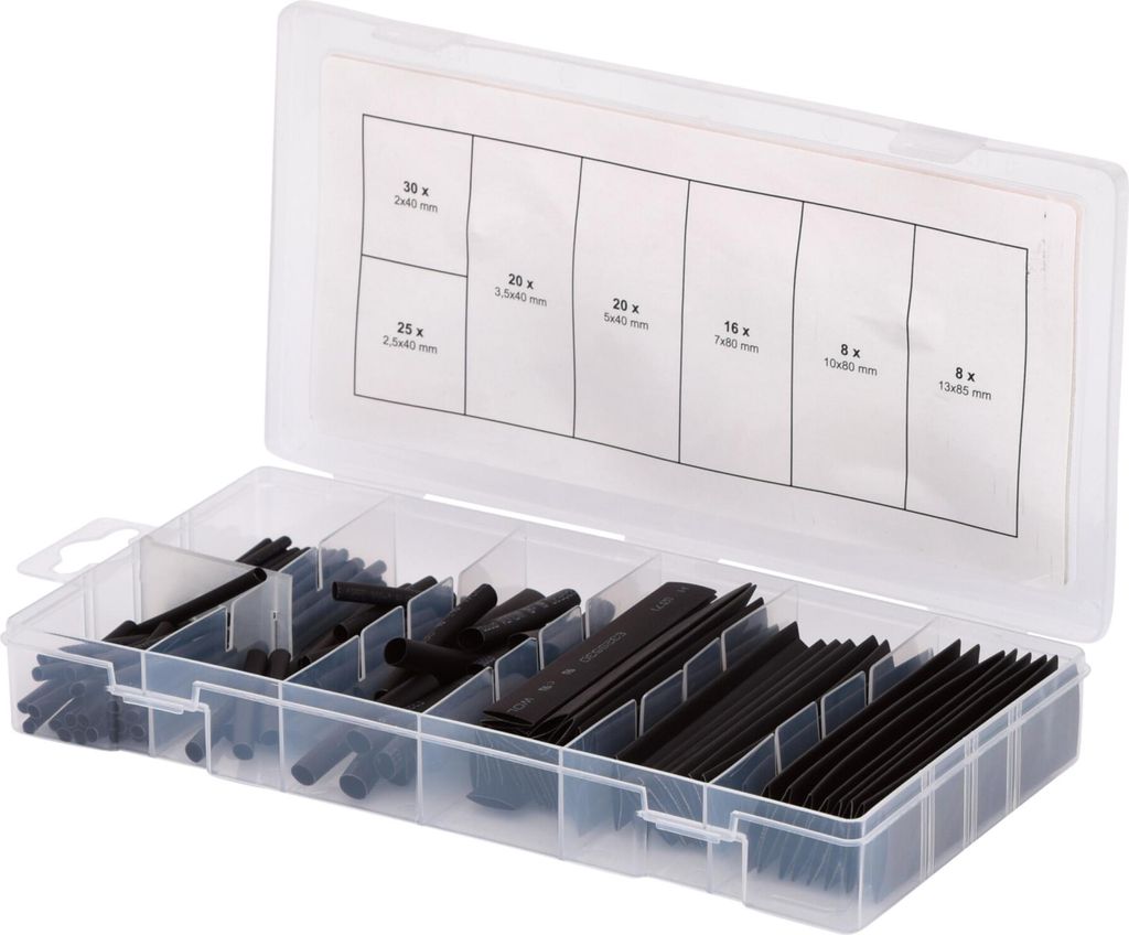 KS Tools 127-tlg. Schrumpfschlauch-Set 2×40 - 13×80 mm