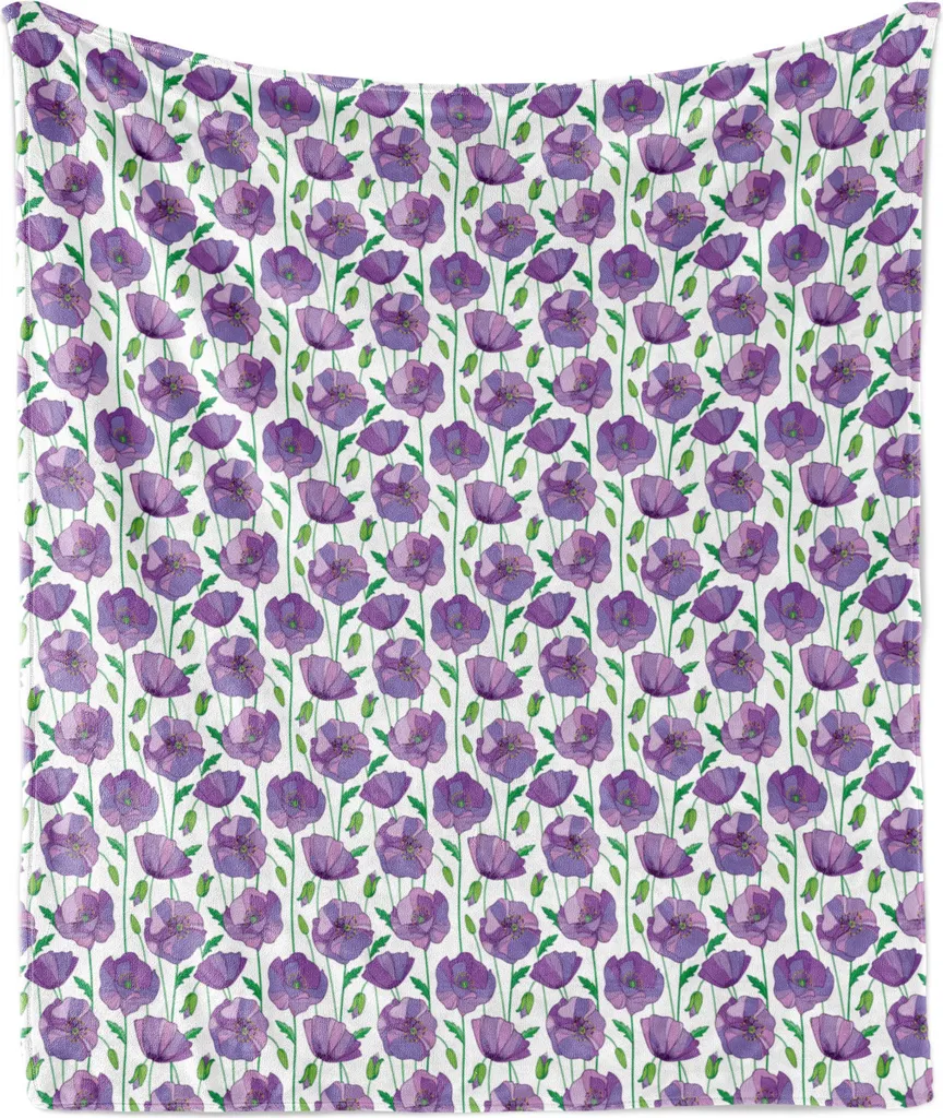 Coperta Plaid ABAKUHAUS 175x230 cm - Trend Floreale Primavera Pile