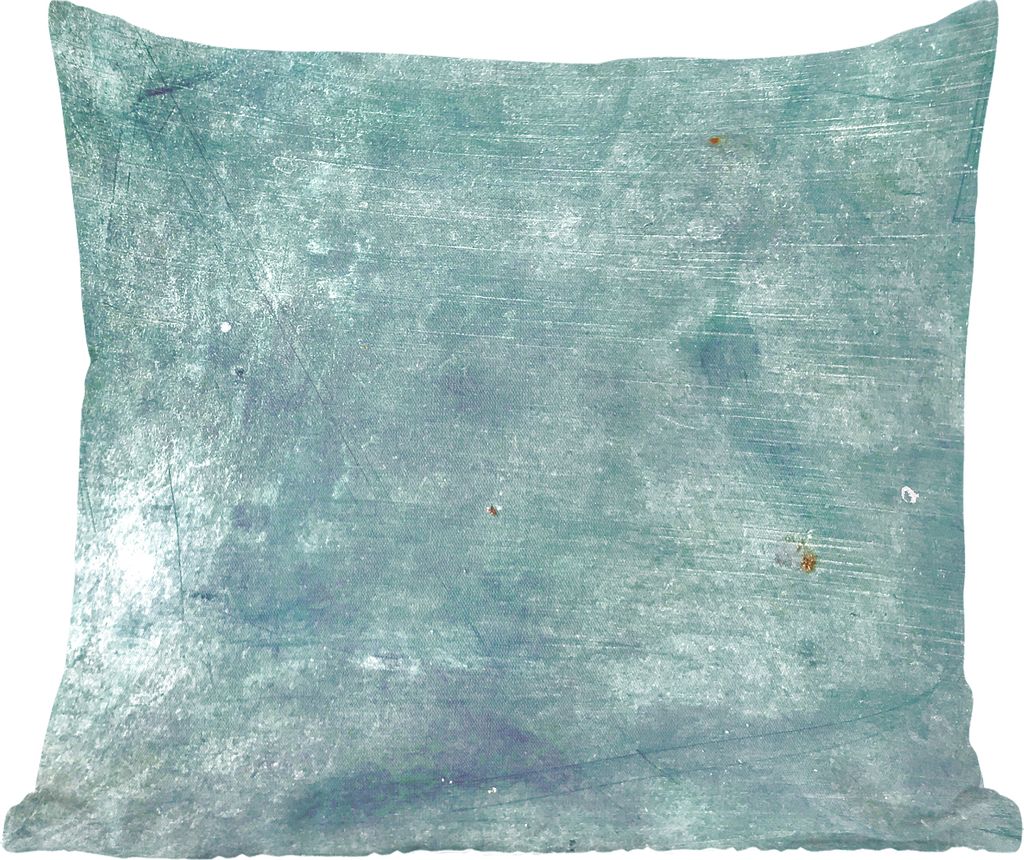 MuchoWow Zierkissen Sofakissen Wohnzimmer Dekokissen 60x60 cm Rost - Eisen - Blau - Sitzfläche - Foto Polster