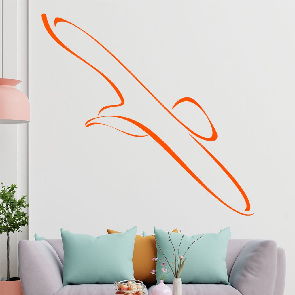 Vogel Linien Wandtattoo in 6 Größen - Wandaufkleber Wall Sticker - Dekoration, Küche, Wohnzimmer, Schlafzimmer, Badezimmer
