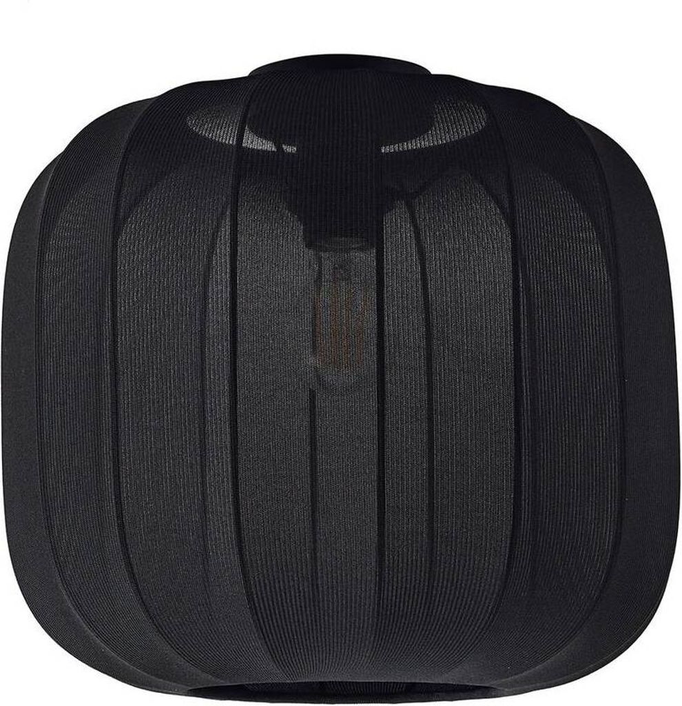 Lindby Deckenleuchte Helin, schwarz, Stoff, Ø 35 cm