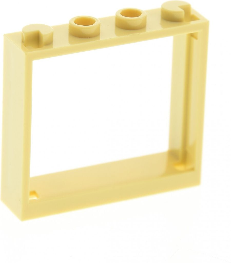 1x Lego Fenster Rahmen 1x4x3 beige ohne Scheibe 76052 4840 31026 60594
