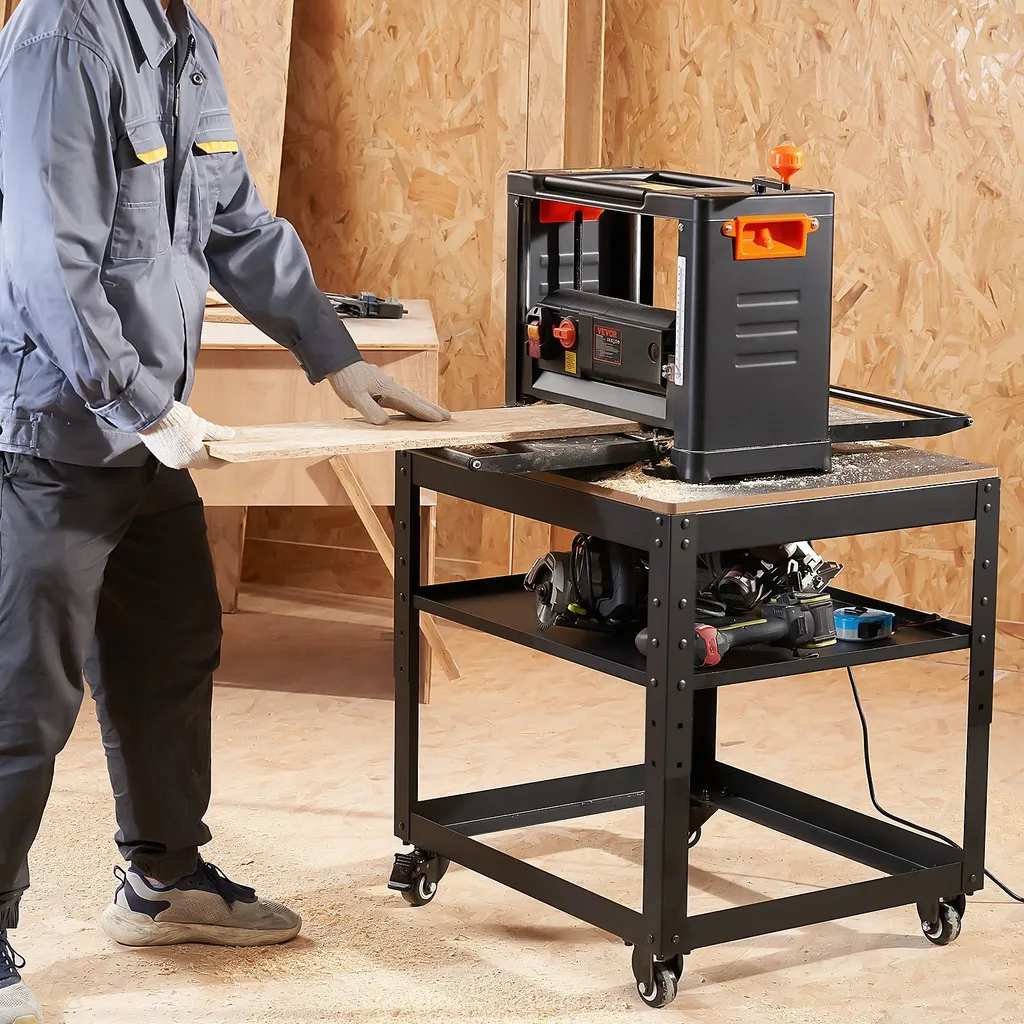Support pour machine de menuiserie compatible raboteuse et scie bois - 8
