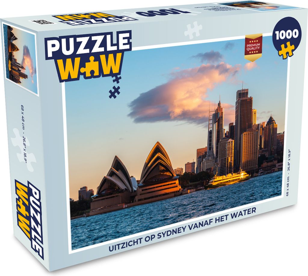 MuchoWow Puzzle 1000 Teile Blick auf Sydney vom Wasser aus - Erwachsene - Rätsel