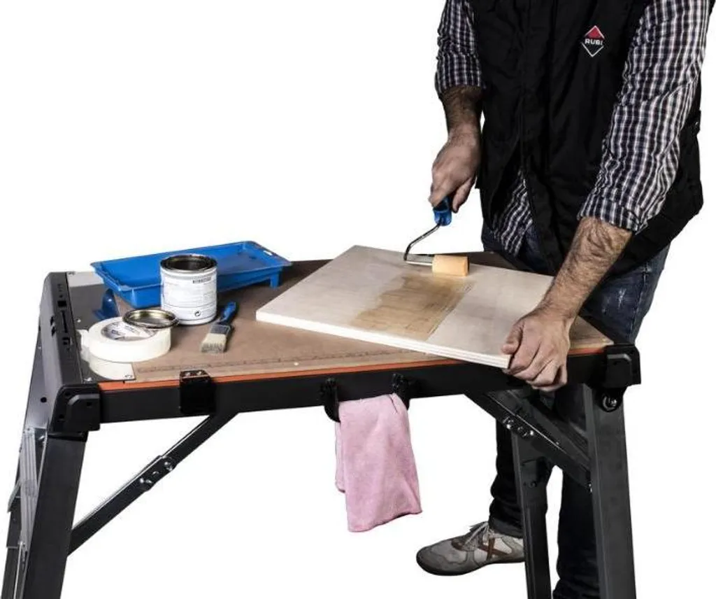 Table de travail pliante réglable 4 en 1 RUBI 66924 robuste et stable - 8