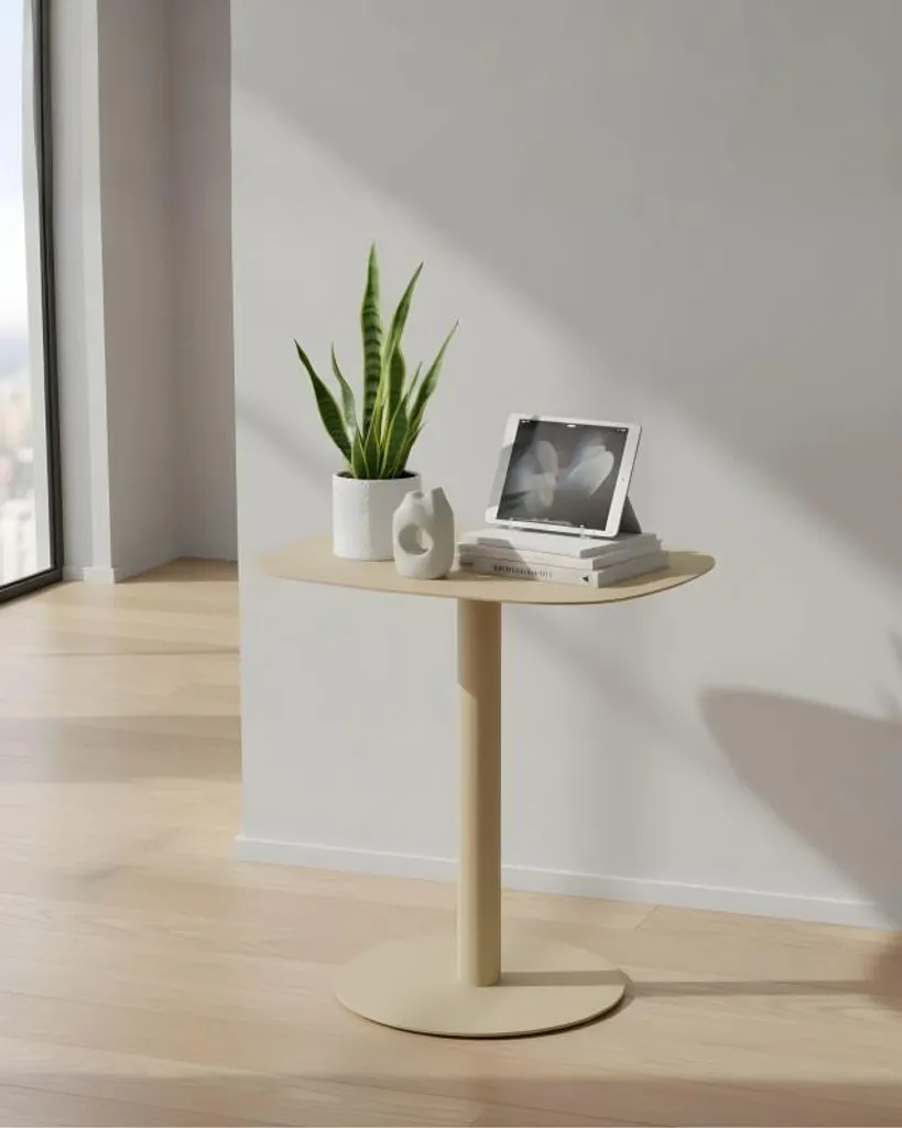 Table d'appoint SKANDY sable, petite table basse de salon design