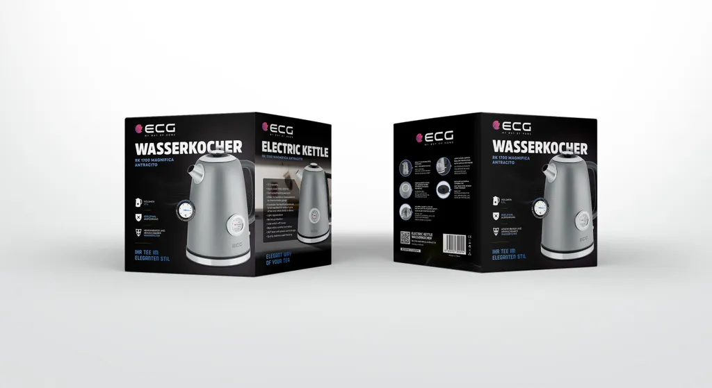 Bouilloire 1,7 L ECG RK 1700 Magnifica avec indicateur de température