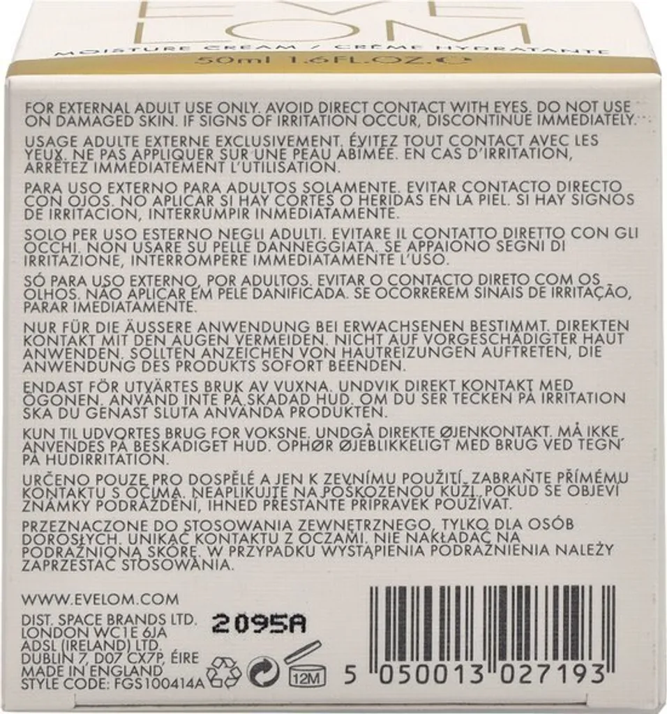 Trasforma la tua Pelle con Eve Lom Moisture Cream 50ml