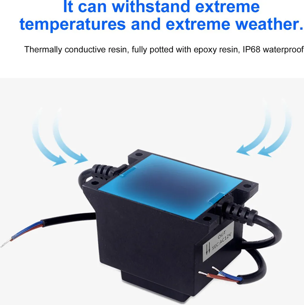 Transformateur d'Alimentation LED IP68 - Régulateur Étanche Extérieur - 3