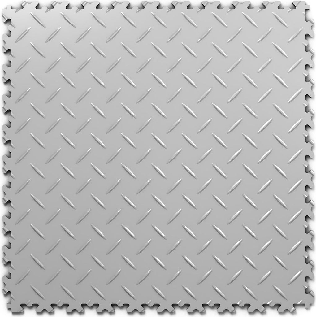 PVC-Fliesen Mosolut Machine Industrial, 7mm, Diamant, Grau 51x51cm MSMC027