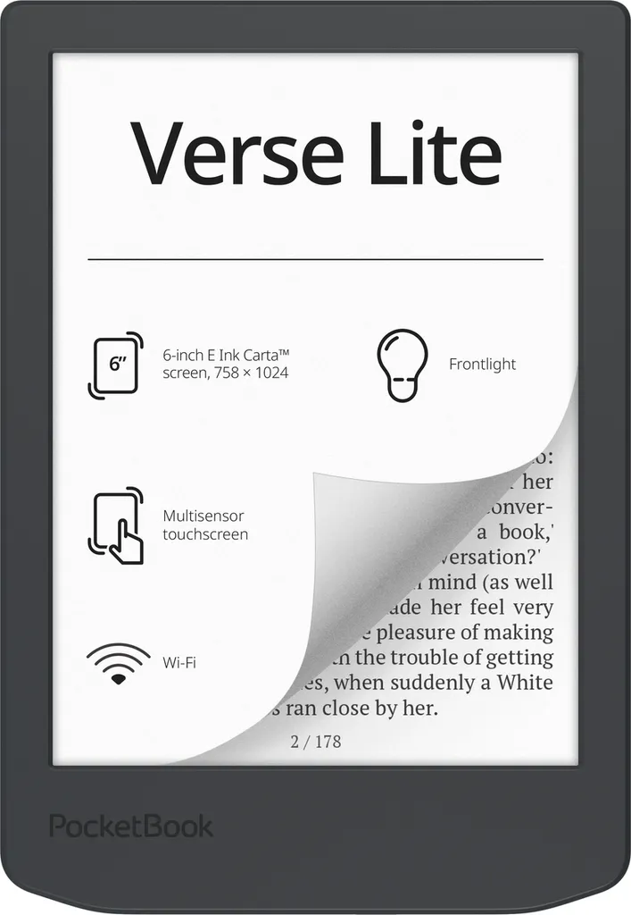 Liseuse PocketBook Verse Lite 8 Go : fini la fatigue visuelle sur écran