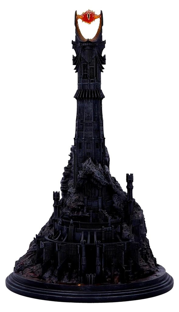 Barad Dur Rückfluss-Räuchergefäß 26,5 cm, Harz, schwarz, offiziell lizenziertes Herr der Ringe Merchandise