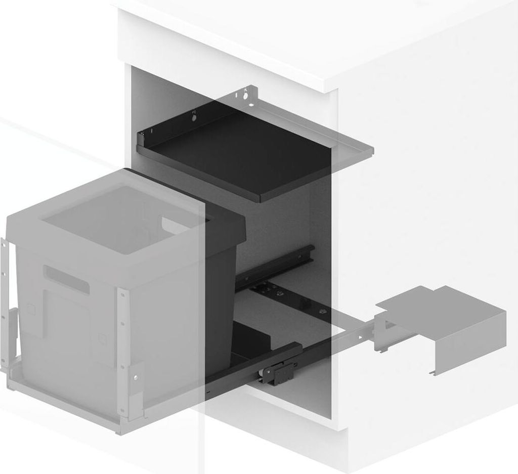 Peka Abfallsystem Oeko Complet Aquag KB 600mm Anthrazit