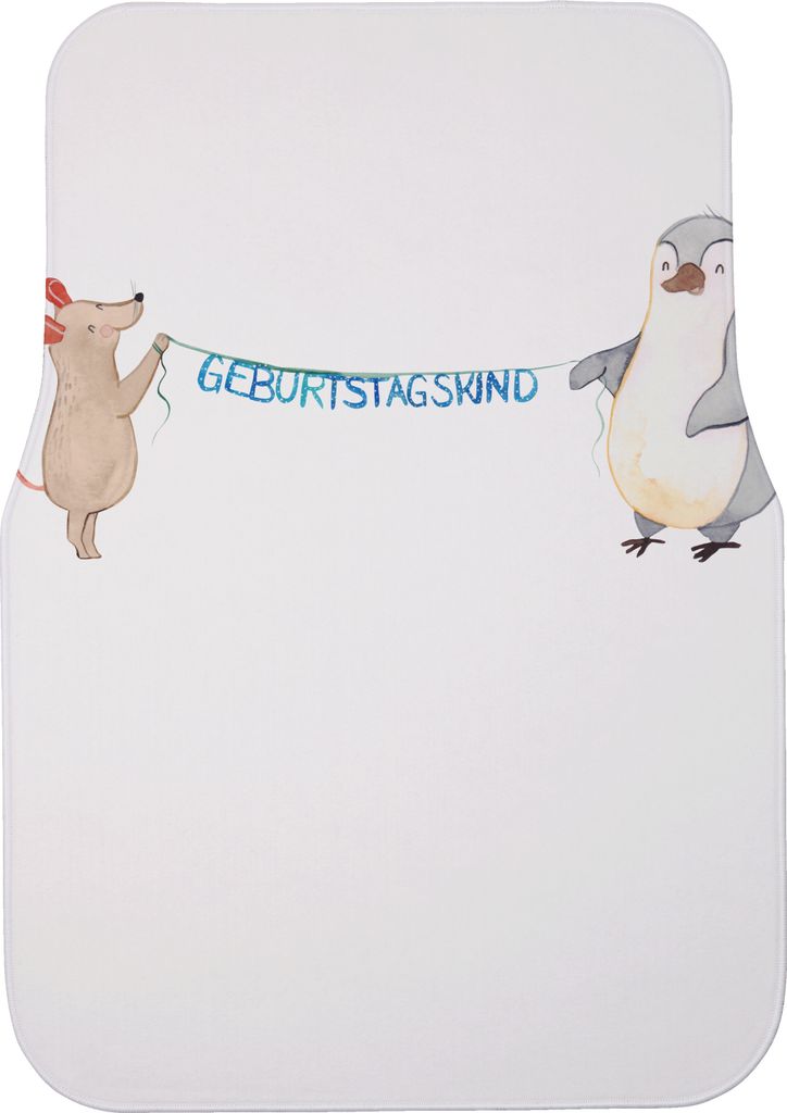 Mr. & Mrs. Panda Kfz-Fußmatte Maus Pinguin Geburtstag - Schwarz - Geschenk, Automatte, Geburtstage, Auto-Fußmatte, Geburtstagsgeschenk, Autoteppi...