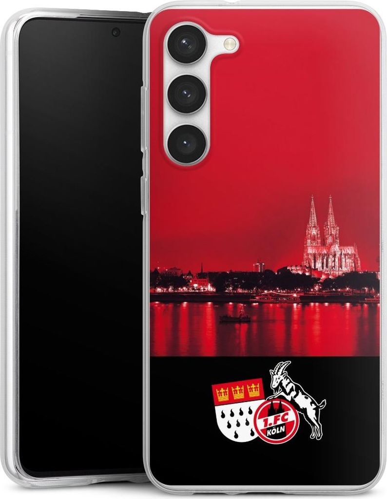 DeinDesign Handyhülle für Samsung Galaxy S23+ Silikon Hülle Case Smartphone Schutzhülle 1. FC Köln Offizielles Lizenzprodukt Skyline