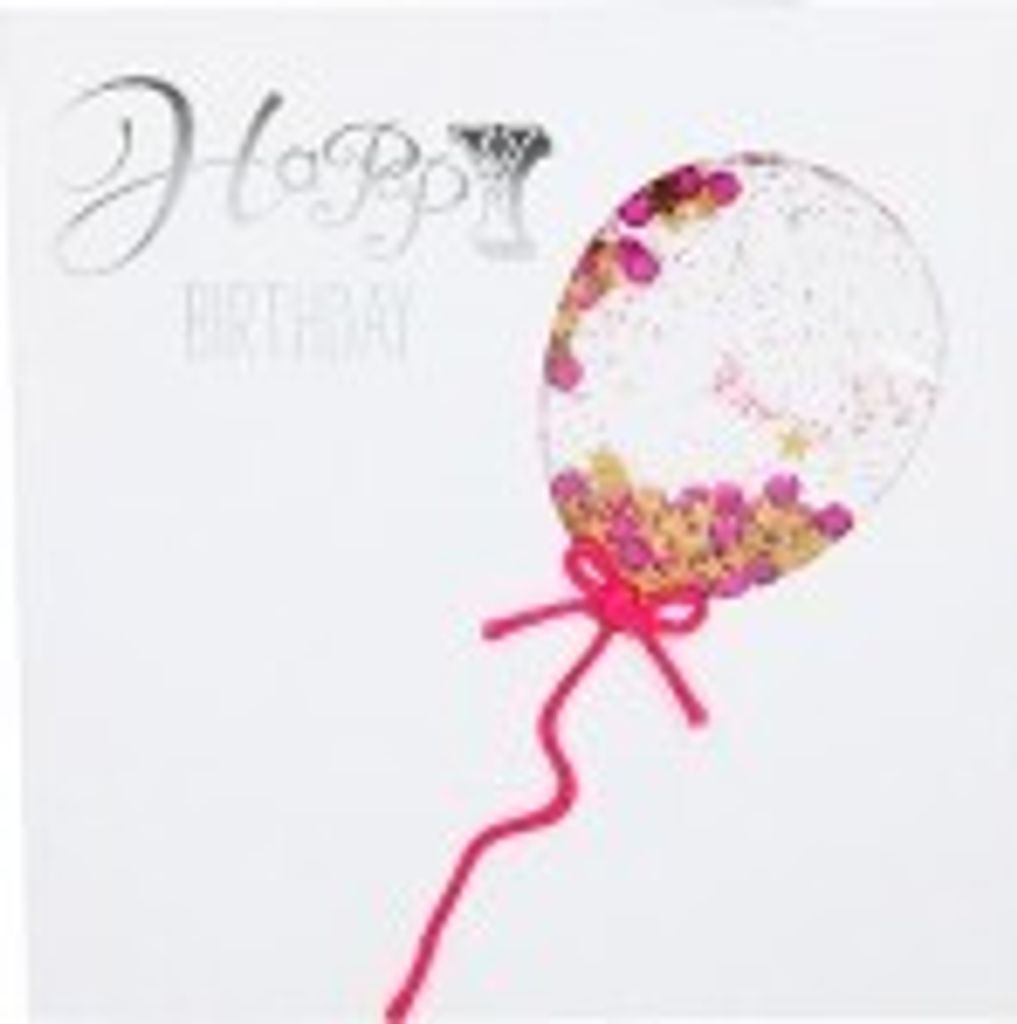 Glamour Glitzer Grußkarte Klappkarte mit Umschlag Happy Birthday ,quadratisch 019