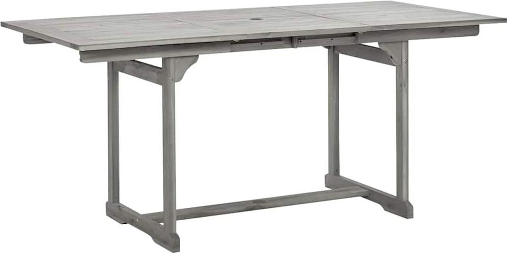 vidaXL Garten-Esstisch (120-170)x80x75 cm Massivholz Akazie