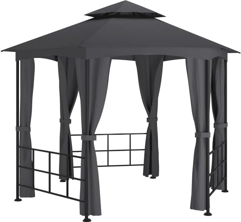 Abri de terrasse anthracite 3,1x2,7 m pour repas extérieur vidaXL