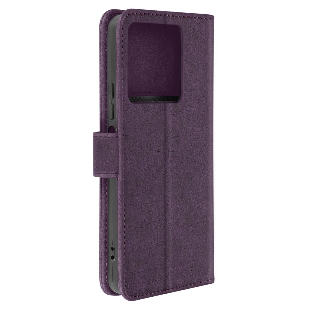 Avizar, Kunstlederetui mit Standfunktion Xiaomi Redmi Note 13 5G, Dunkelviolett