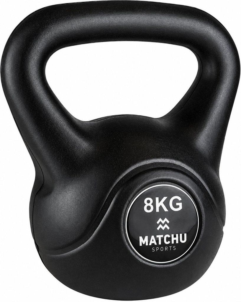 Matchu Sports Kettlebell 8 kg - Zwart - 20 cm - 26 cm - Productafbeelding 