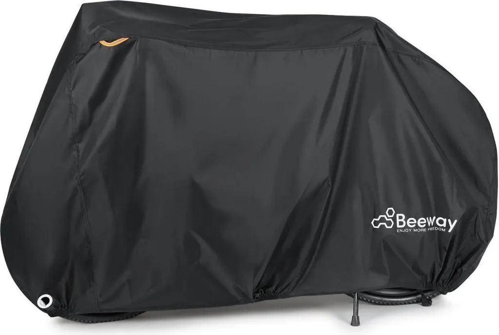 Housse de vélo imperméable 210D tissu Oxford XXL noir et argent robuste
