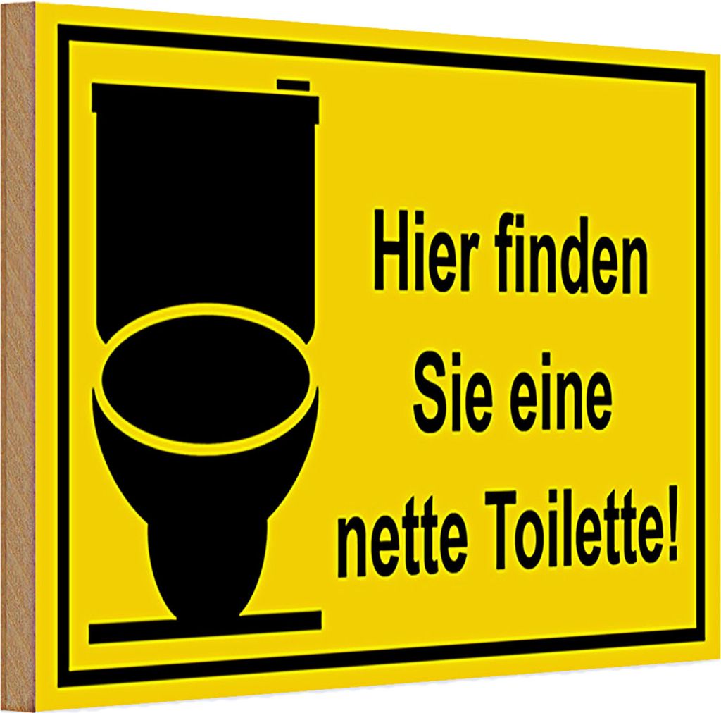 Holzschild Spruch 30x20cm Hier finden sie nette Toilette