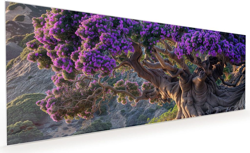 Küchenrückwand Spritzschutz Glas mit Motiv Alter Weiser Baum 40 x 40 cm