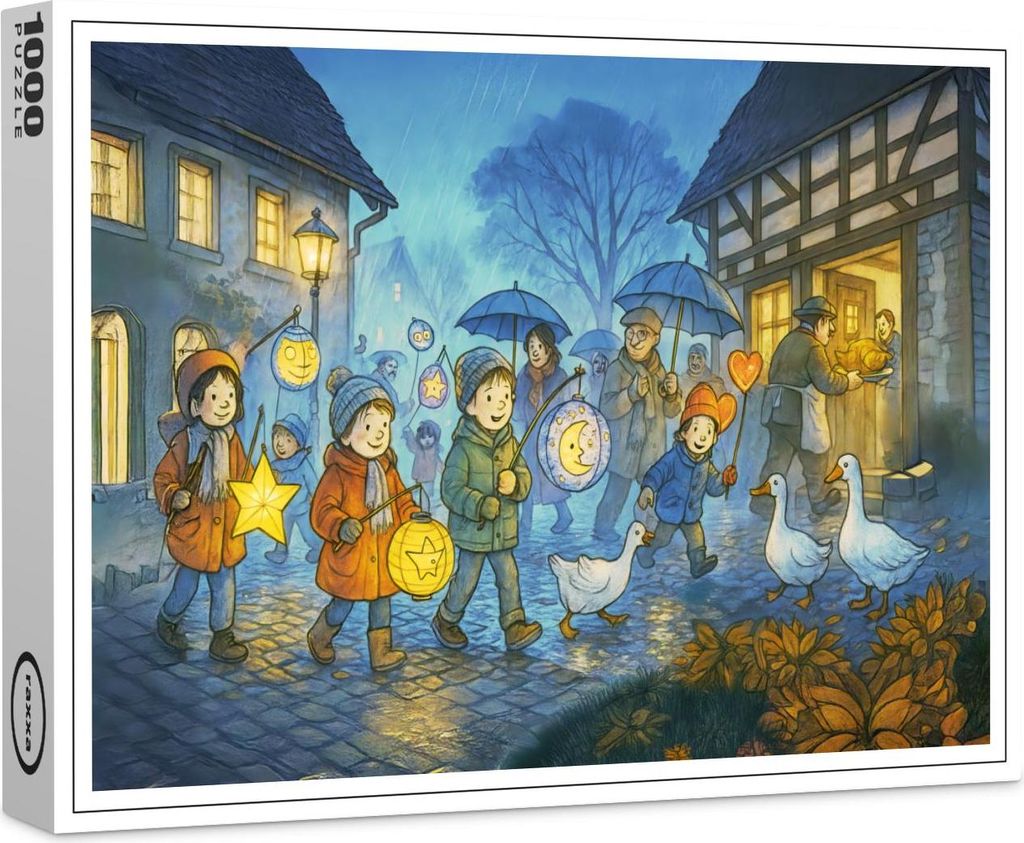 raxxa Premium-Puzzle "Lantern Parade for St Martins Day", 1000 Teile