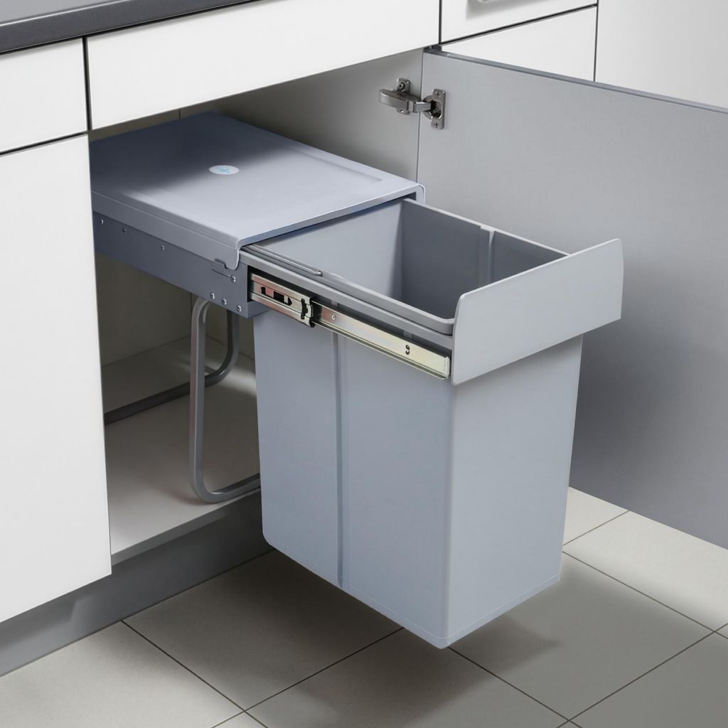 Einbau-Mülleimer 'Froland' 34 x 26 x 42 cm Grau 1x20L