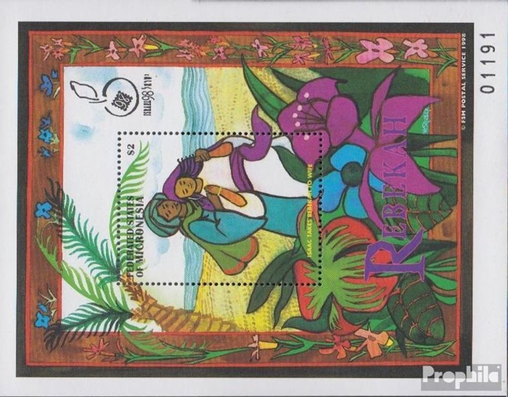 Briefmarken Mikronesien 1998 Mi Block38 (kompl.Ausg.) postfrisch Geschichten altes Testament